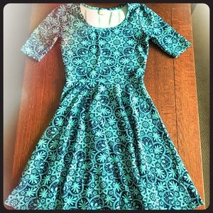 Lularoe Nicole Floral Dress